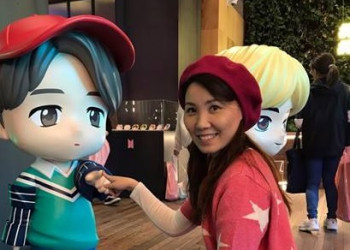 Yoo Na Kim visita a Casa BTS na Coreia do Sul